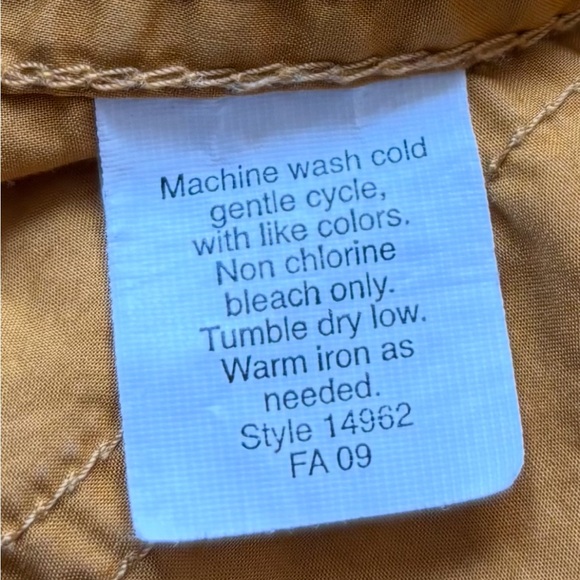 J. Crew 100% Cotton Women's Yellow Full Zip Hooded Rain Coat - Picture 4 of 10